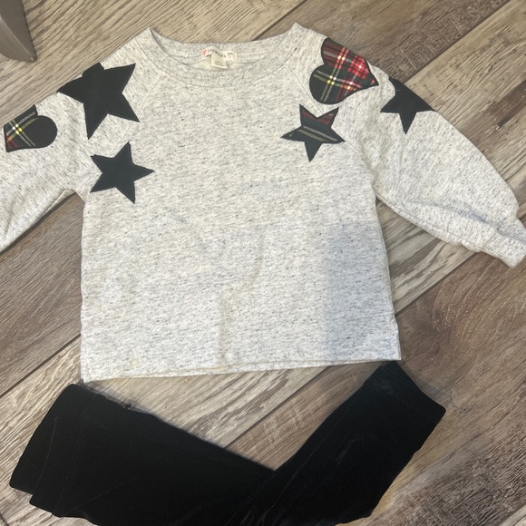 Crewcuts Other - 🍎Crewcuts Velvet Pant/Plaid Heart & Star Set Size 2